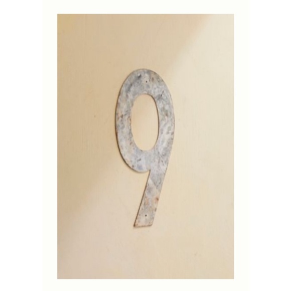 AnthroLiving Anthropologie Iron Number 9 New Farmhouse Country Chic terrain - Picture 1 of 2